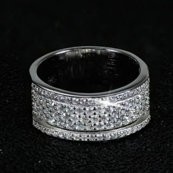 Eternity Triple Row Engagement Band - Picture 12 of 16